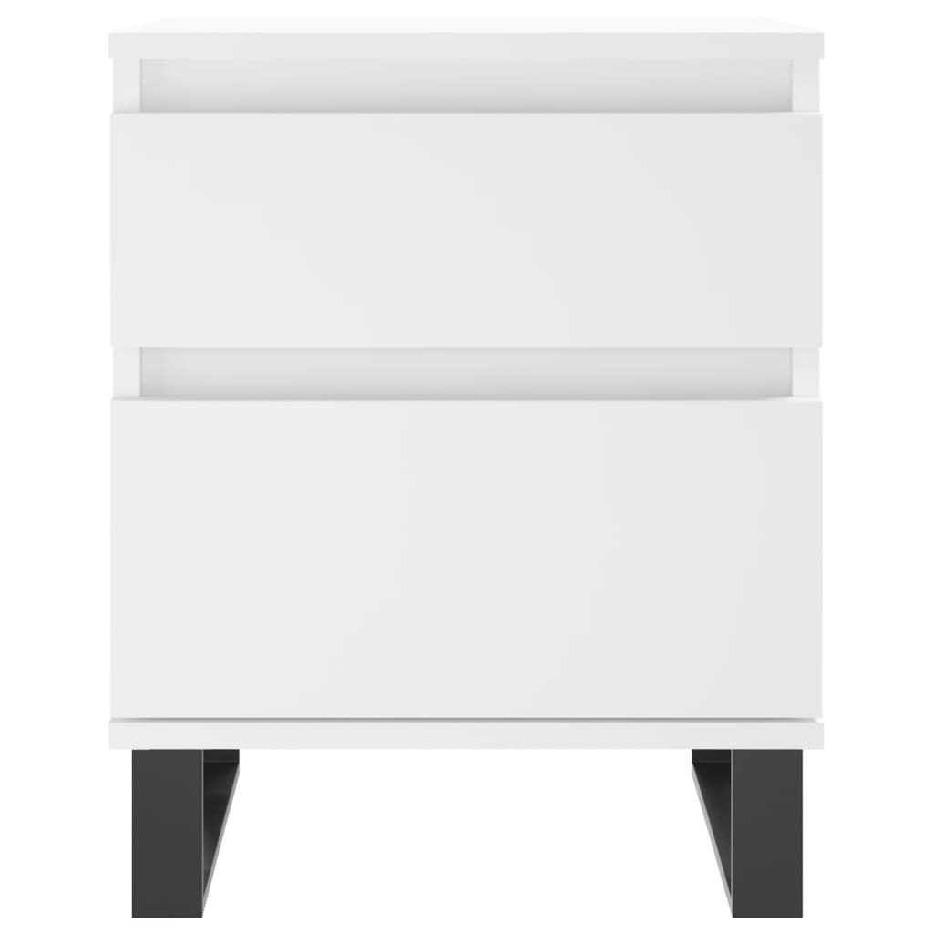 Table de chevet Blanc 40x35x50 cm Bois d’ingénierie - XIOS