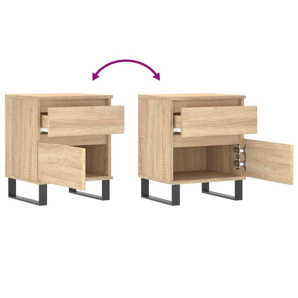 Tables de chevet 2 pcs chêne sonoma 40x35x50 cm bois ingénierie - XIOS