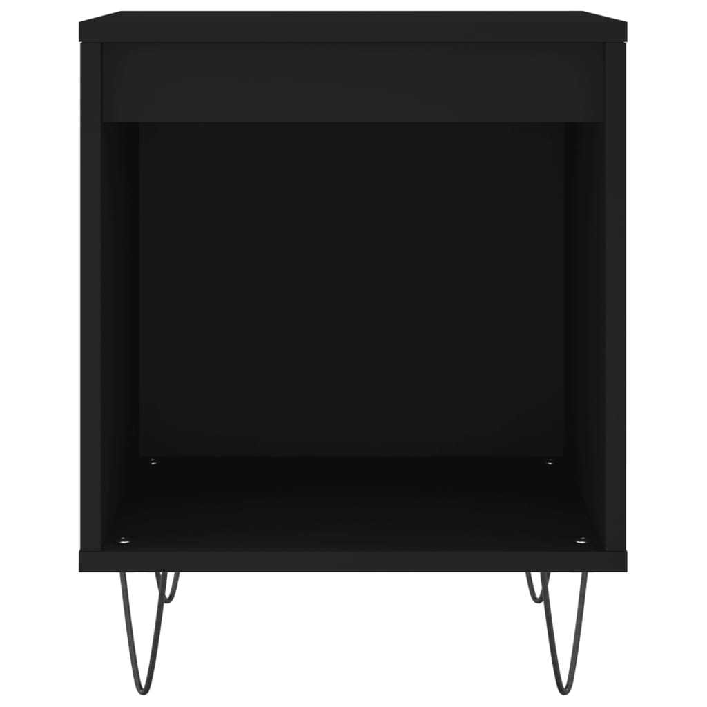 Tables de chevet 2 pcs noir 40x35x50 cm bois d’ingénierie - XIOS