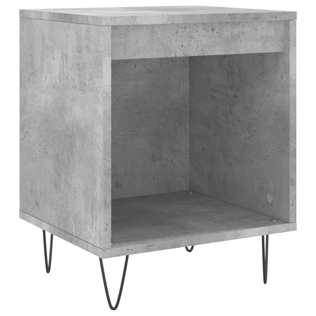 Table de chevet gris béton 40x35x50 cm bois d’ingénierie - XIOS