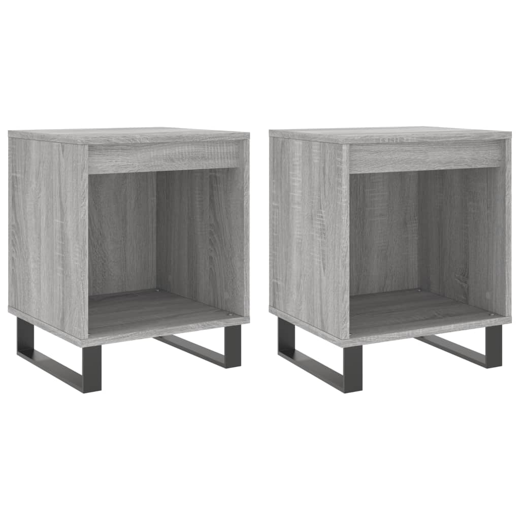 Tables de chevet 2 pcs sonoma gris 40x35x50 cm bois ingénierie - XIOS