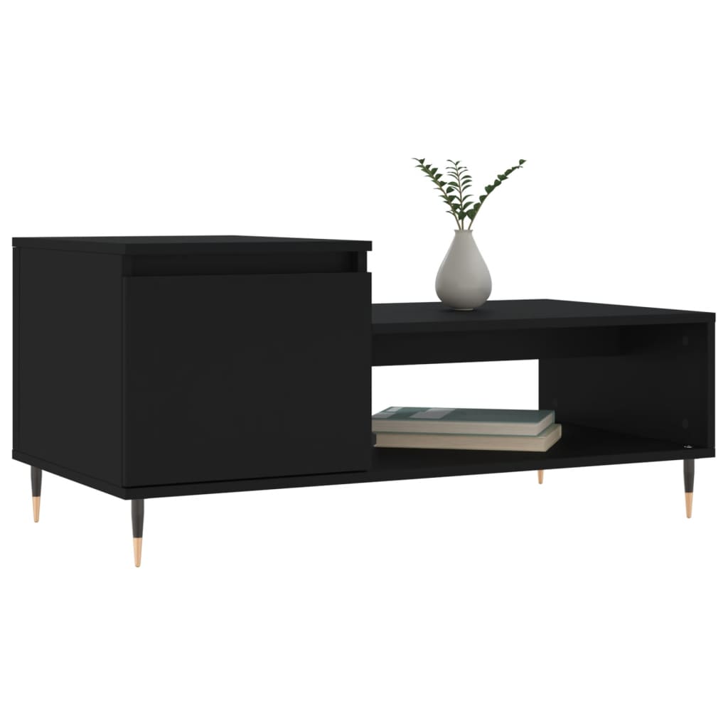 Table basse Noir 100x50x45 cm Bois d'ingénierie - XIOS