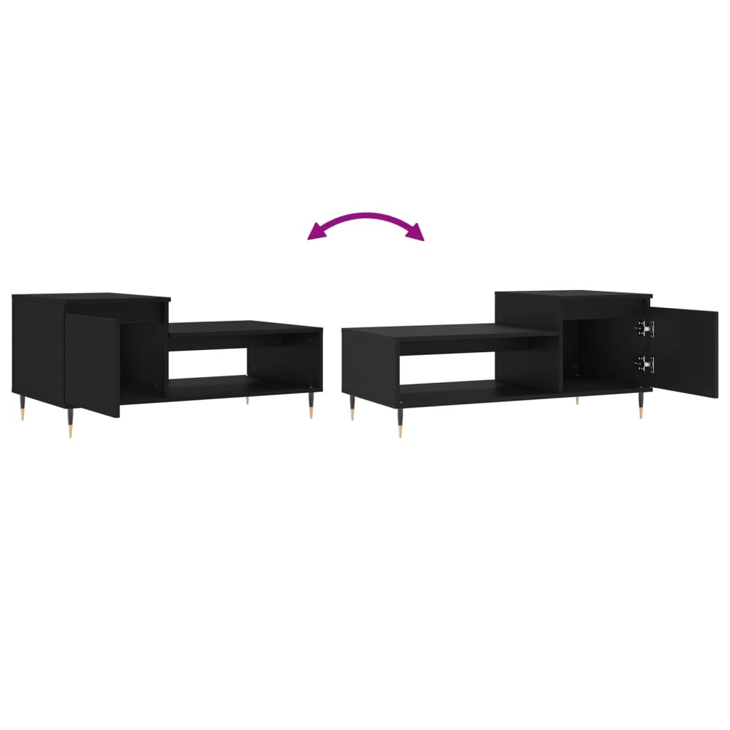 Table basse Noir 100x50x45 cm Bois d'ingénierie - XIOS
