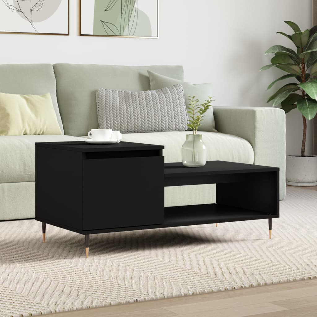 Table basse Noir 100x50x45 cm Bois d'ingénierie - XIOS