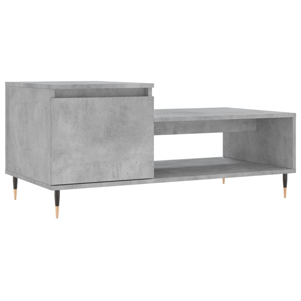 Table basse Gris béton 100x50x45 cm Bois d'ingénierie - XIOS