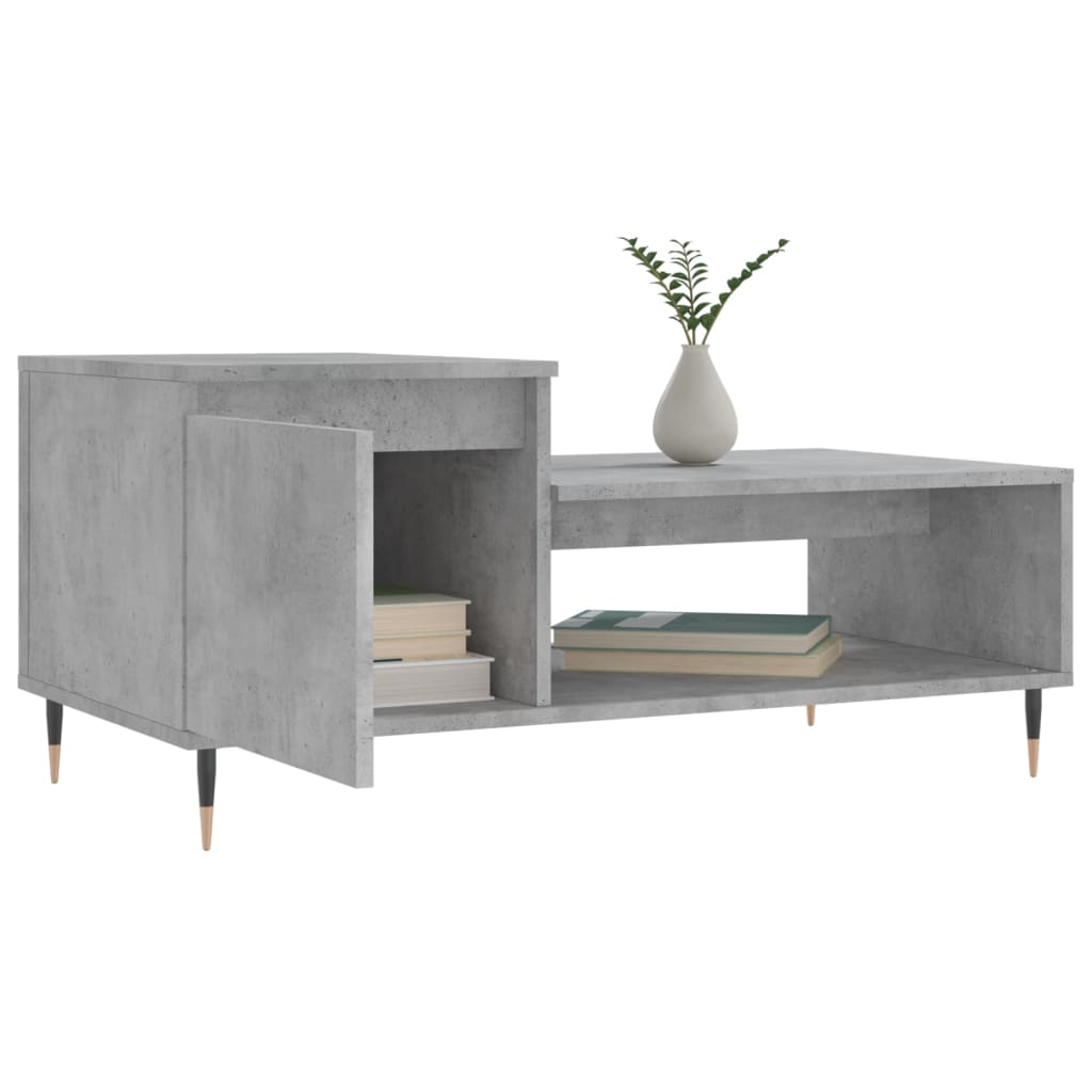 Table basse Gris béton 100x50x45 cm Bois d'ingénierie - XIOS