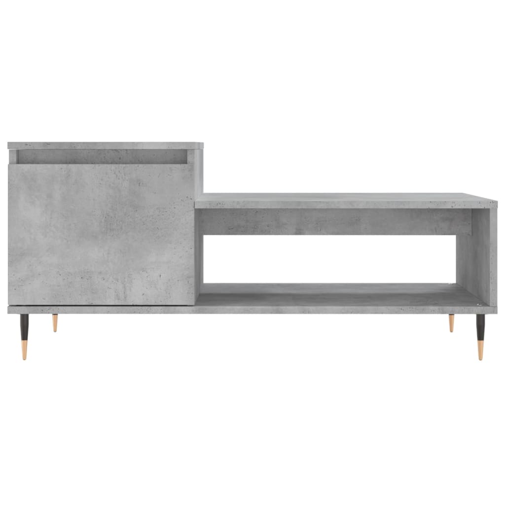 Table basse Gris béton 100x50x45 cm Bois d'ingénierie - XIOS