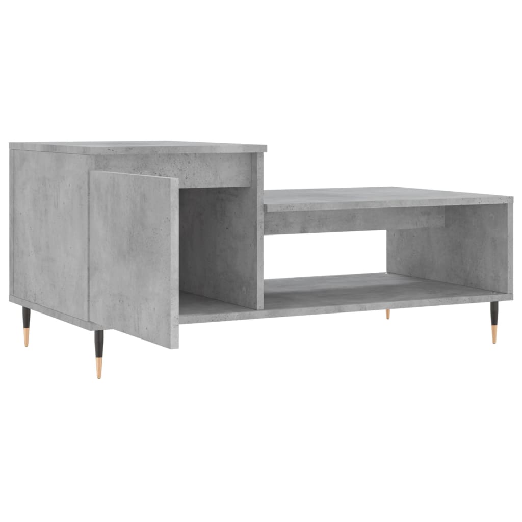 Table basse Gris béton 100x50x45 cm Bois d'ingénierie - XIOS