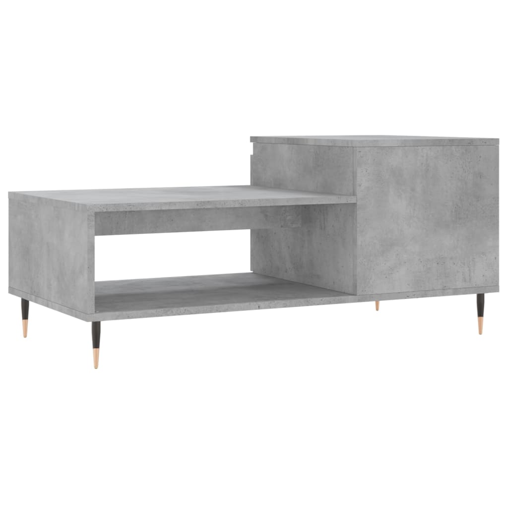 Table basse Gris béton 100x50x45 cm Bois d'ingénierie - XIOS