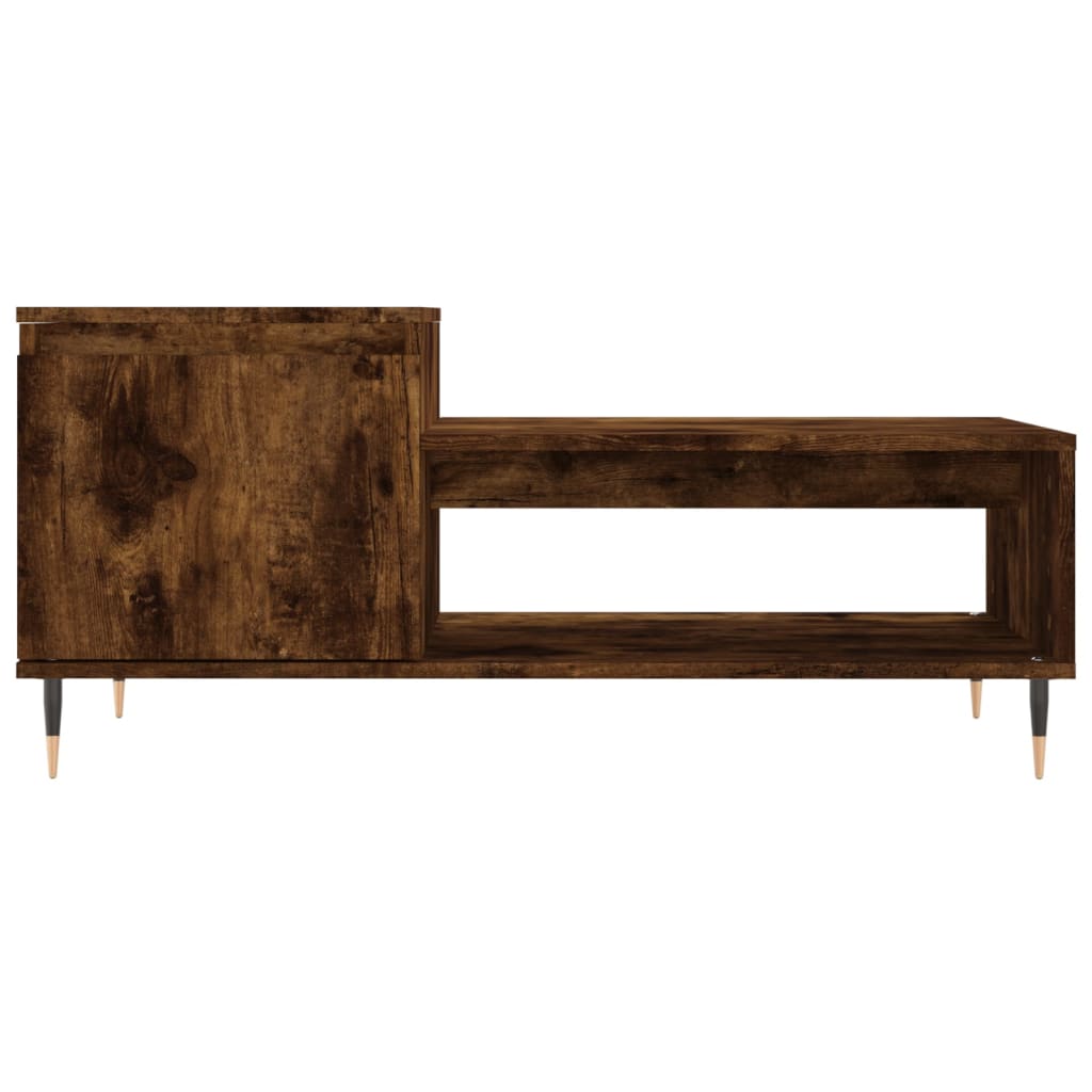 Table basse Chêne fumé 100x50x45 cm Bois d'ingénierie - XIOS