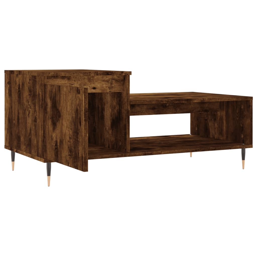 Table basse Chêne fumé 100x50x45 cm Bois d'ingénierie - XIOS