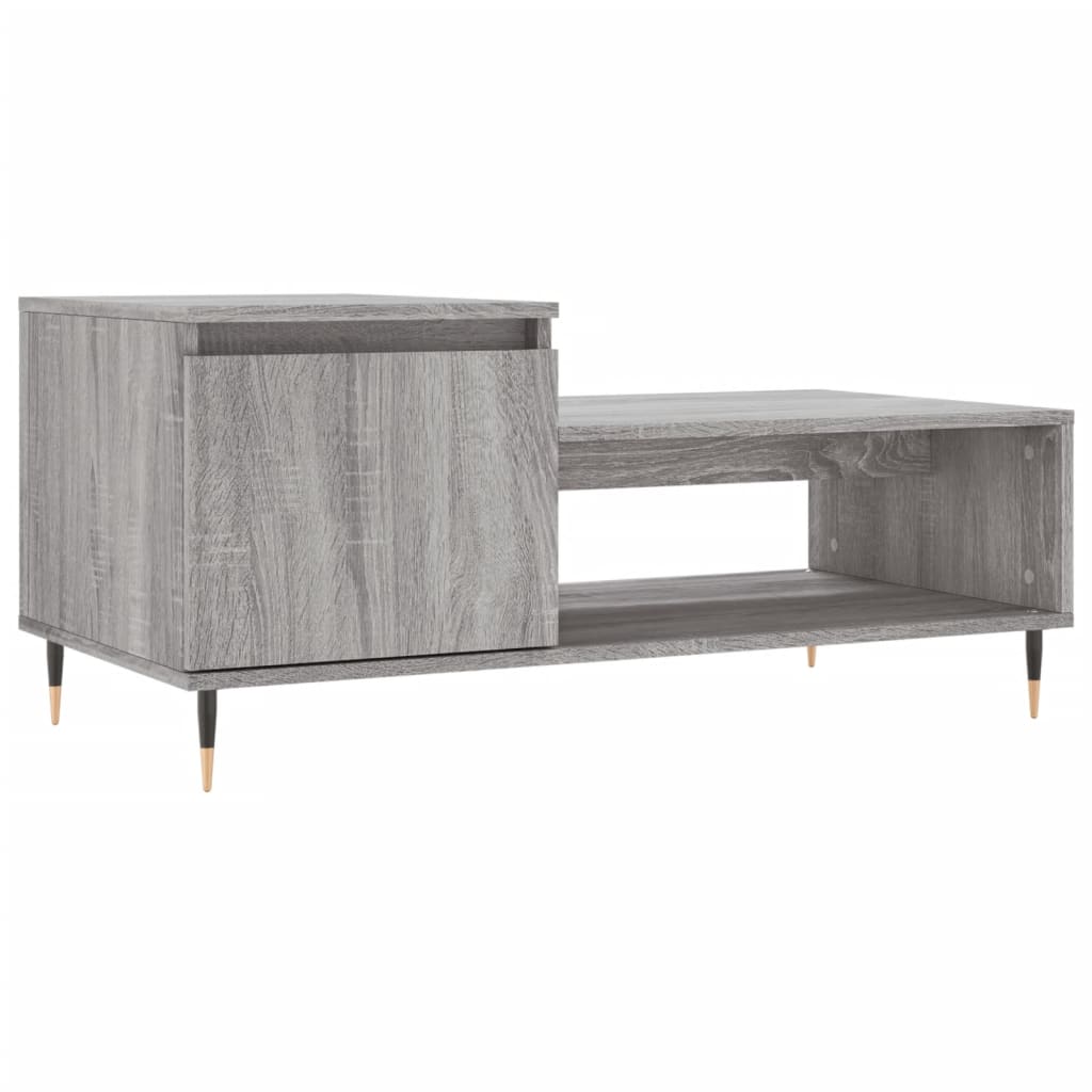 Table basse Sonoma gris 100x50x45 cm Bois d'ingénierie - XIOS