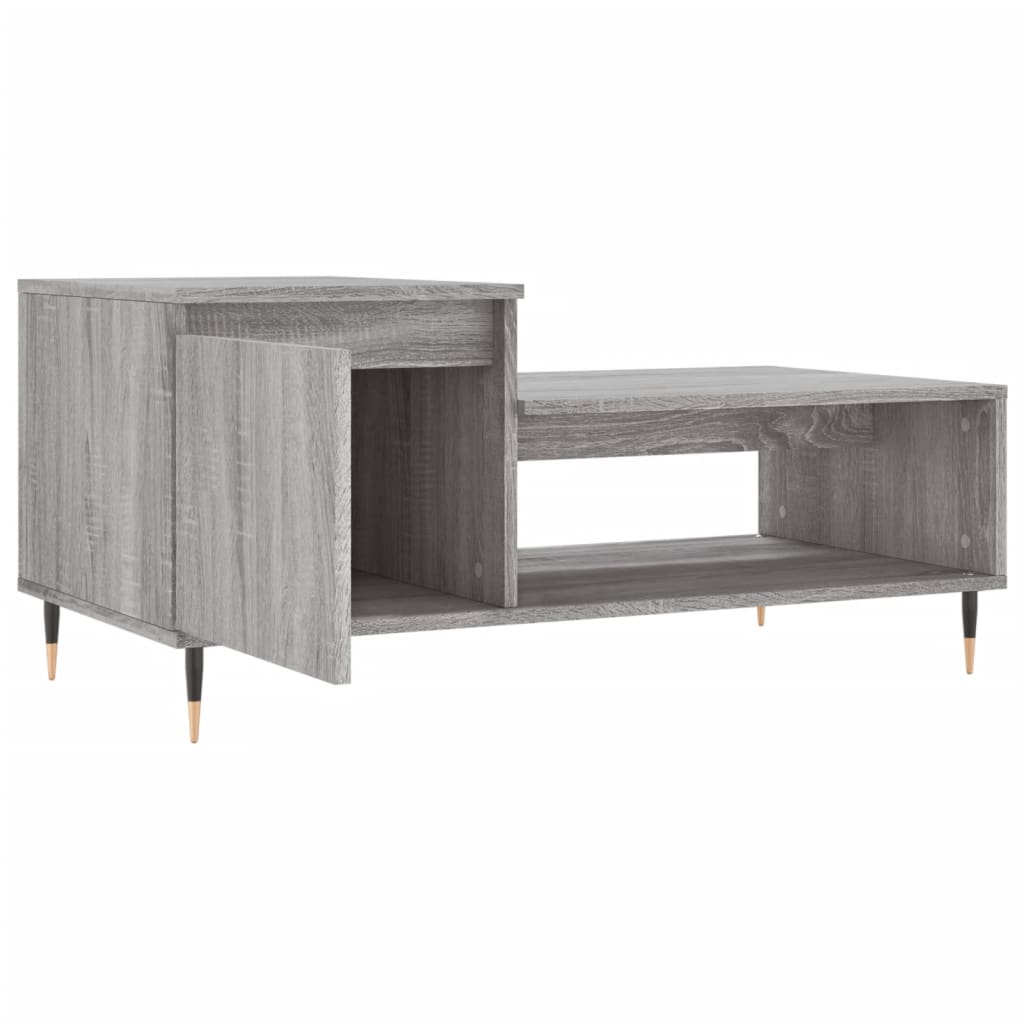 Table basse Sonoma gris 100x50x45 cm Bois d'ingénierie - XIOS