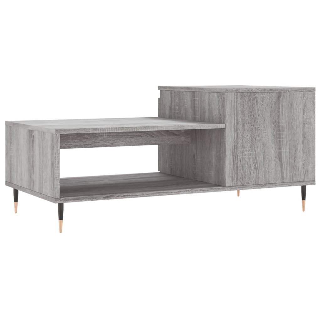 Table basse Sonoma gris 100x50x45 cm Bois d'ingénierie - XIOS