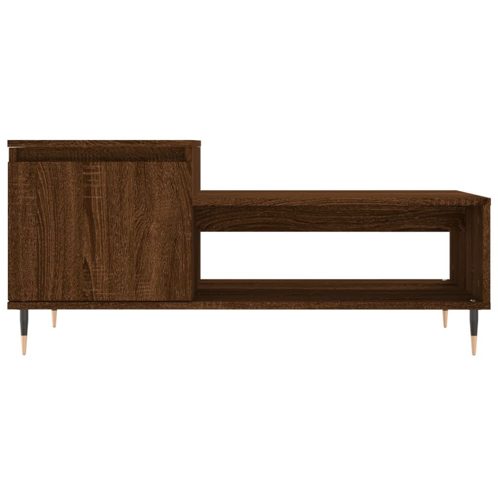 Table basse Chêne marron 100x50x45 cm Bois d'ingénierie - XIOS