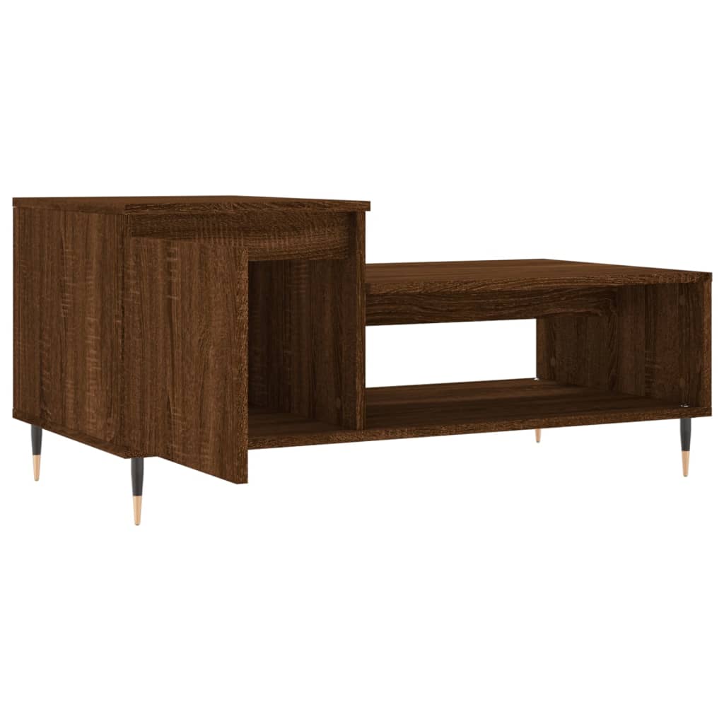 Table basse Chêne marron 100x50x45 cm Bois d'ingénierie - XIOS
