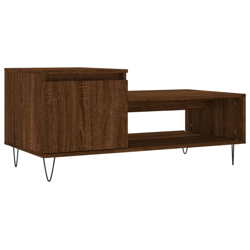 Table basse Chêne marron 100x50x45 cm Bois d'ingénierie - XIOS