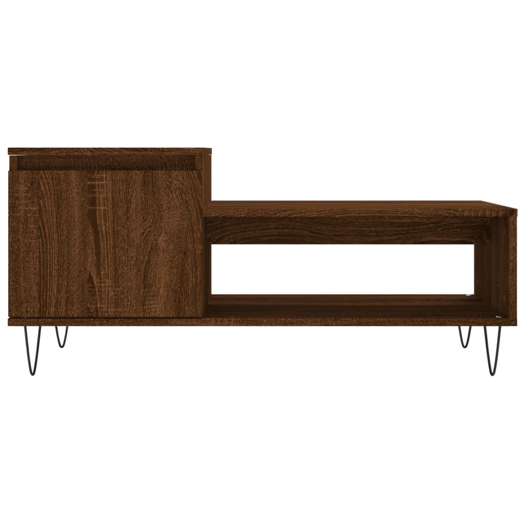 Table basse Chêne marron 100x50x45 cm Bois d'ingénierie - XIOS