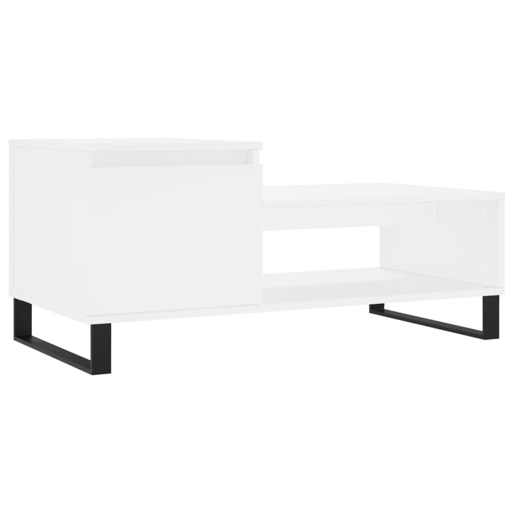 Table basse Blanc 100x50x45 cm Bois d'ingénierie - XIOS
