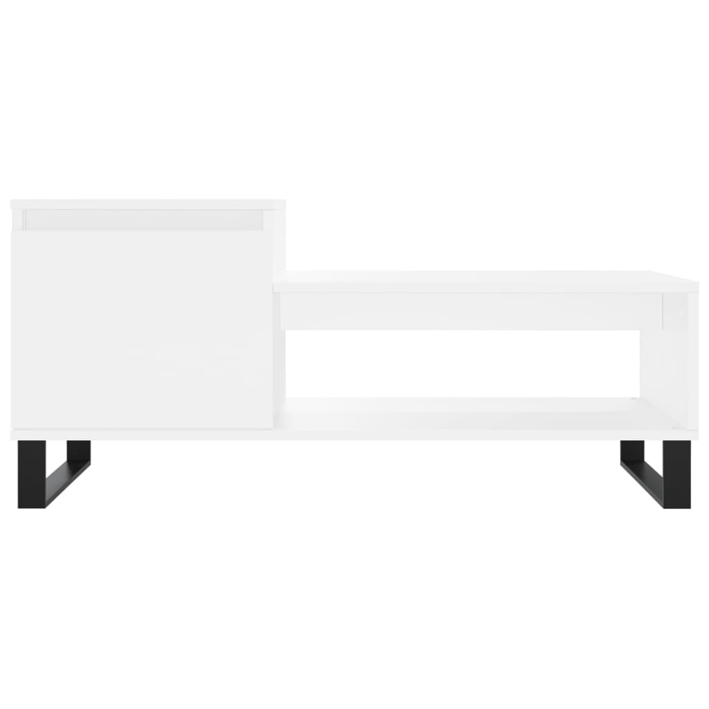 Table basse Blanc 100x50x45 cm Bois d'ingénierie - XIOS