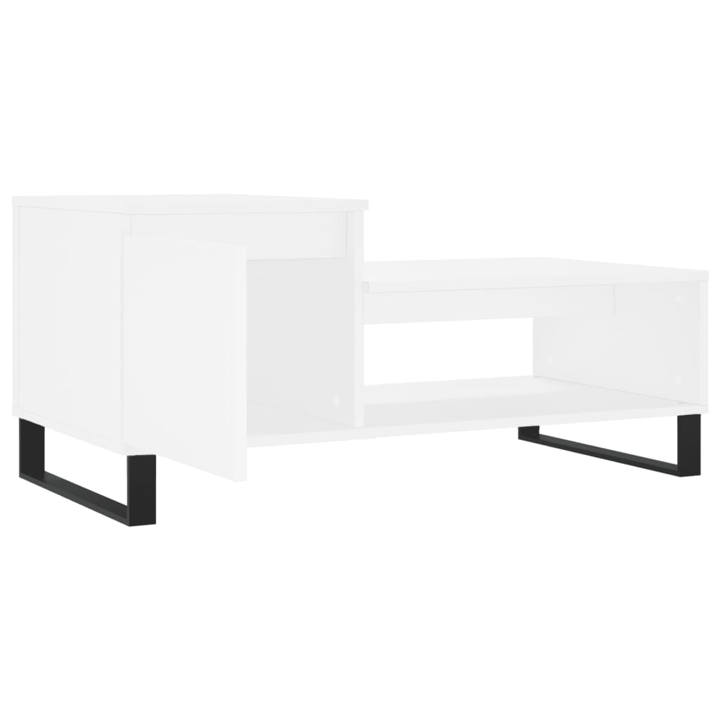 Table basse Blanc 100x50x45 cm Bois d'ingénierie - XIOS