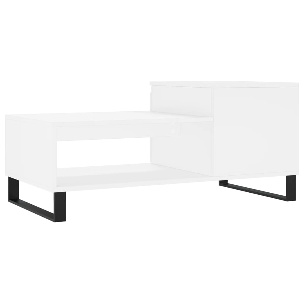 Table basse Blanc 100x50x45 cm Bois d'ingénierie - XIOS