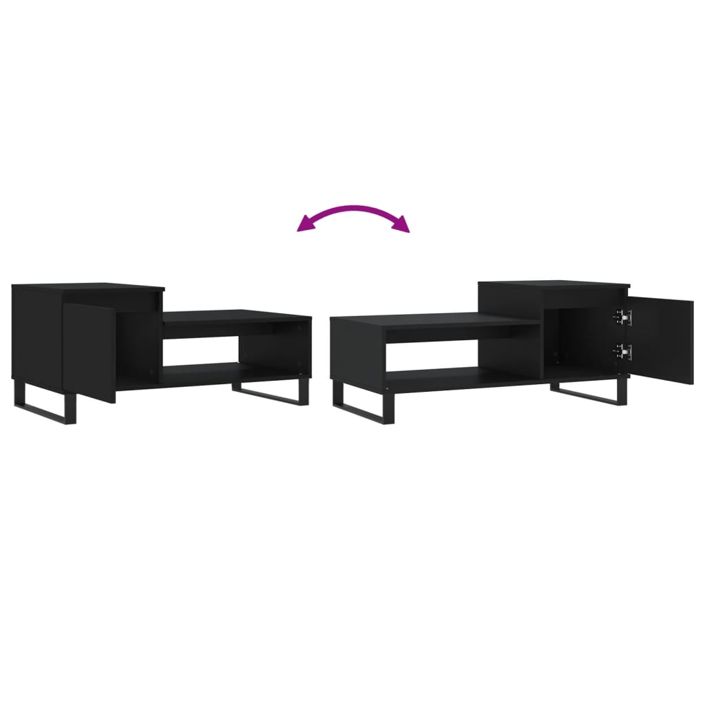 Table basse Noir 100x50x45 cm Bois d'ingénierie - XIOS