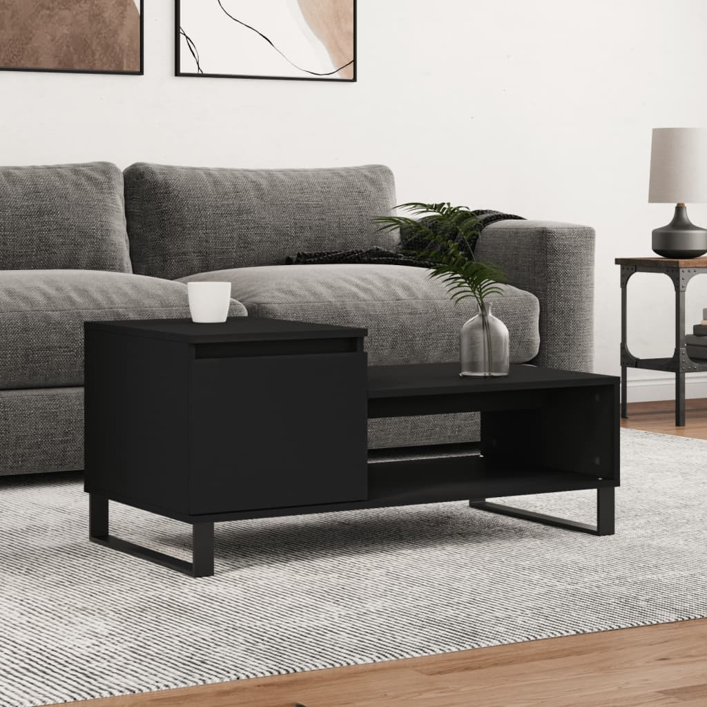 Table basse Noir 100x50x45 cm Bois d'ingénierie - XIOS