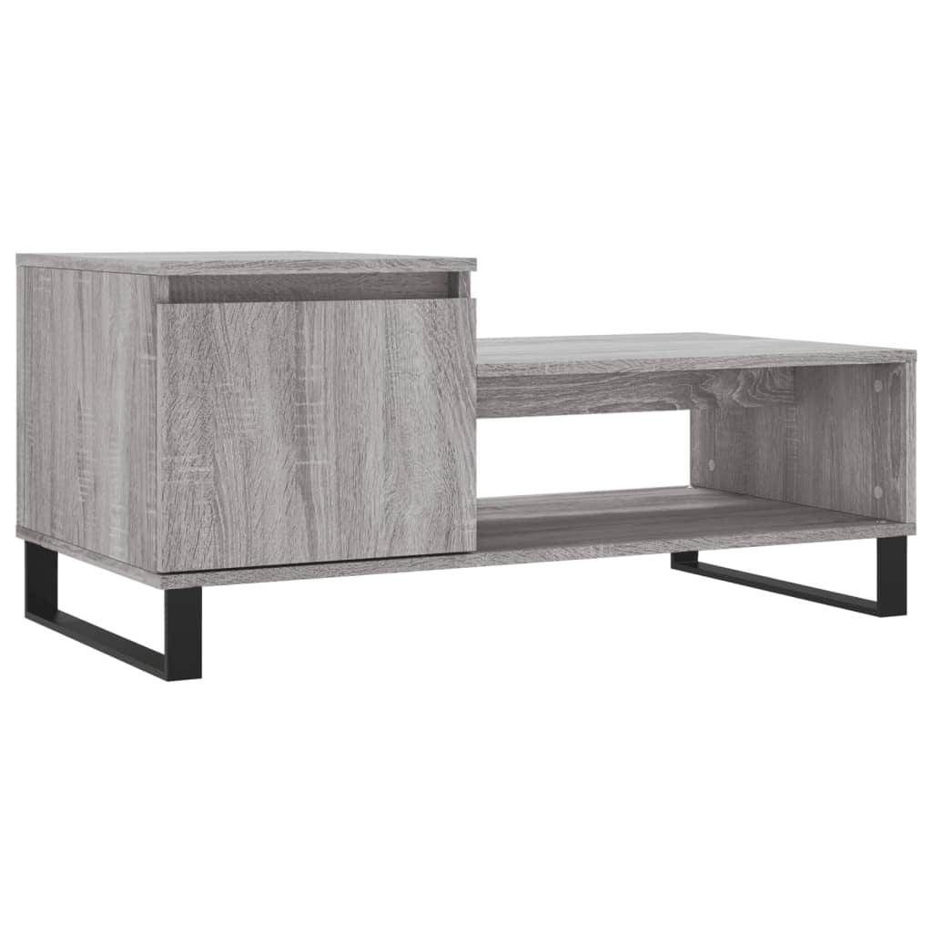 Table basse Sonoma gris 100x50x45 cm Bois d'ingénierie - XIOS