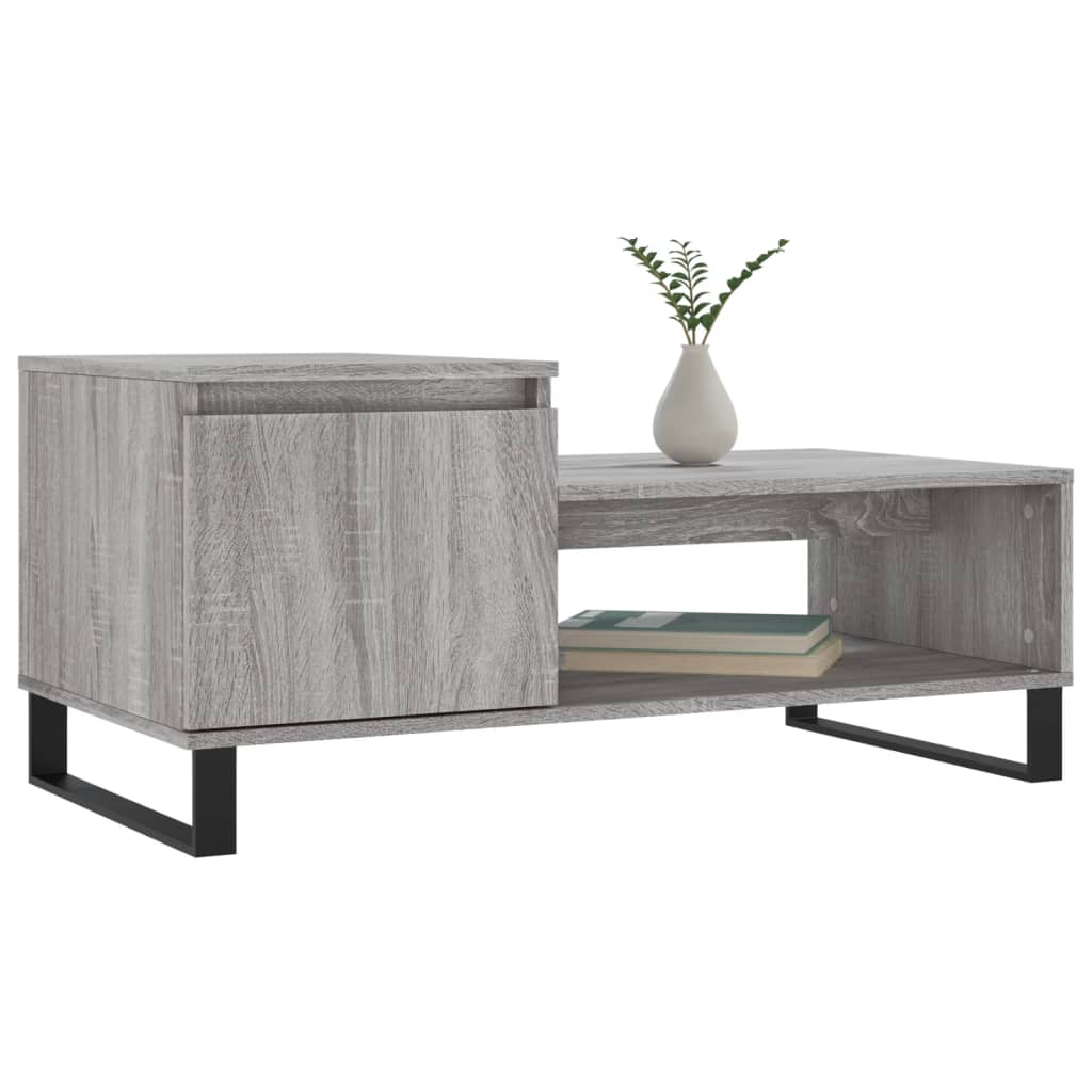 Table basse Sonoma gris 100x50x45 cm Bois d'ingénierie - XIOS