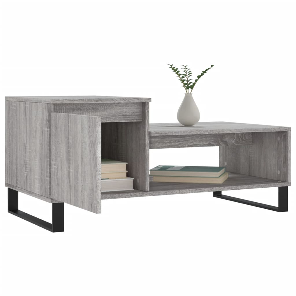 Table basse Sonoma gris 100x50x45 cm Bois d'ingénierie - XIOS