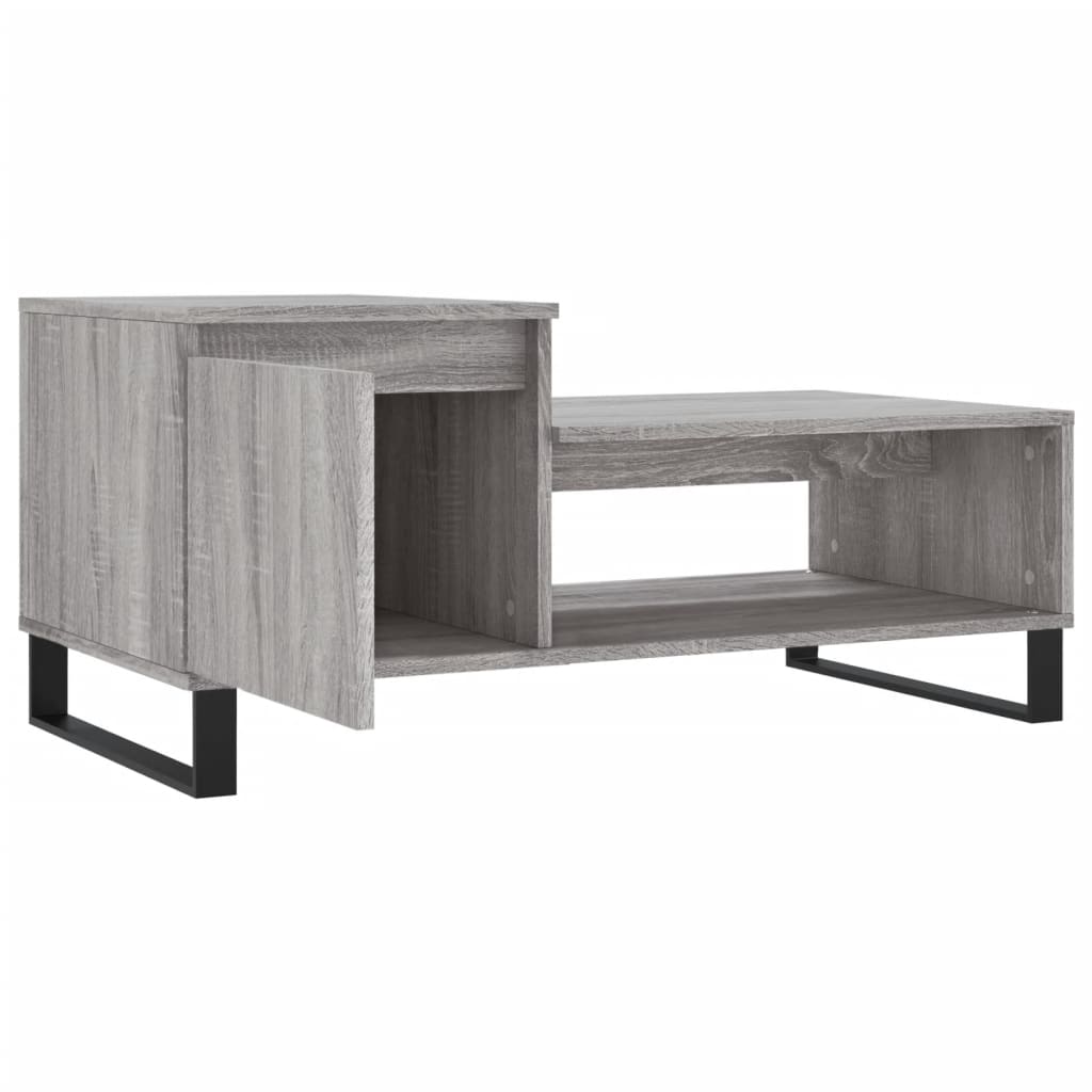 Table basse Sonoma gris 100x50x45 cm Bois d'ingénierie - XIOS