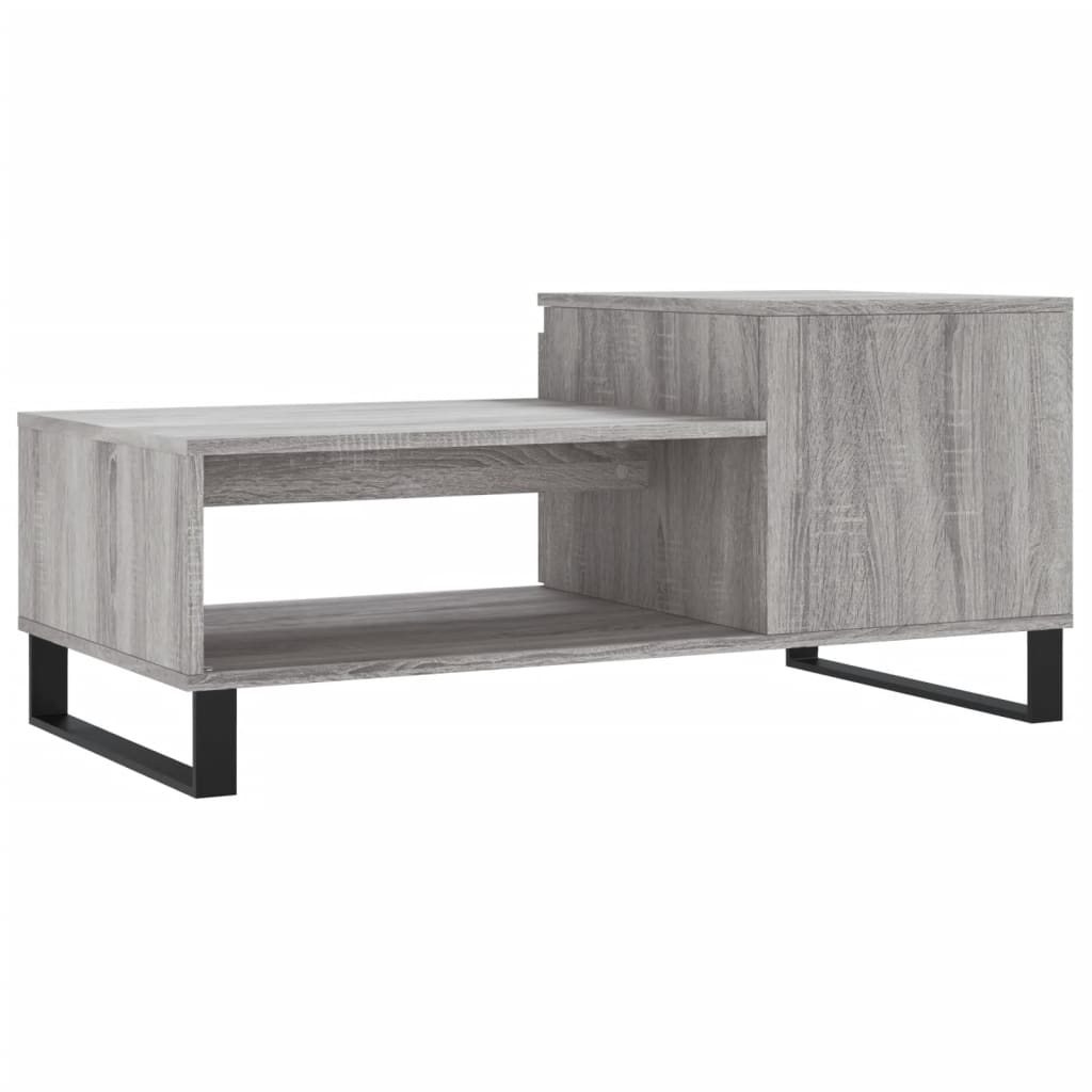 Table basse Sonoma gris 100x50x45 cm Bois d'ingénierie - XIOS