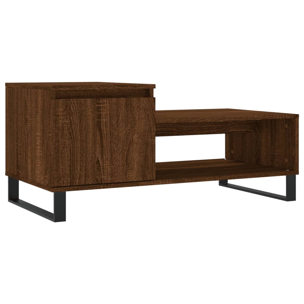Table basse Chêne marron 100x50x45 cm Bois d'ingénierie - XIOS
