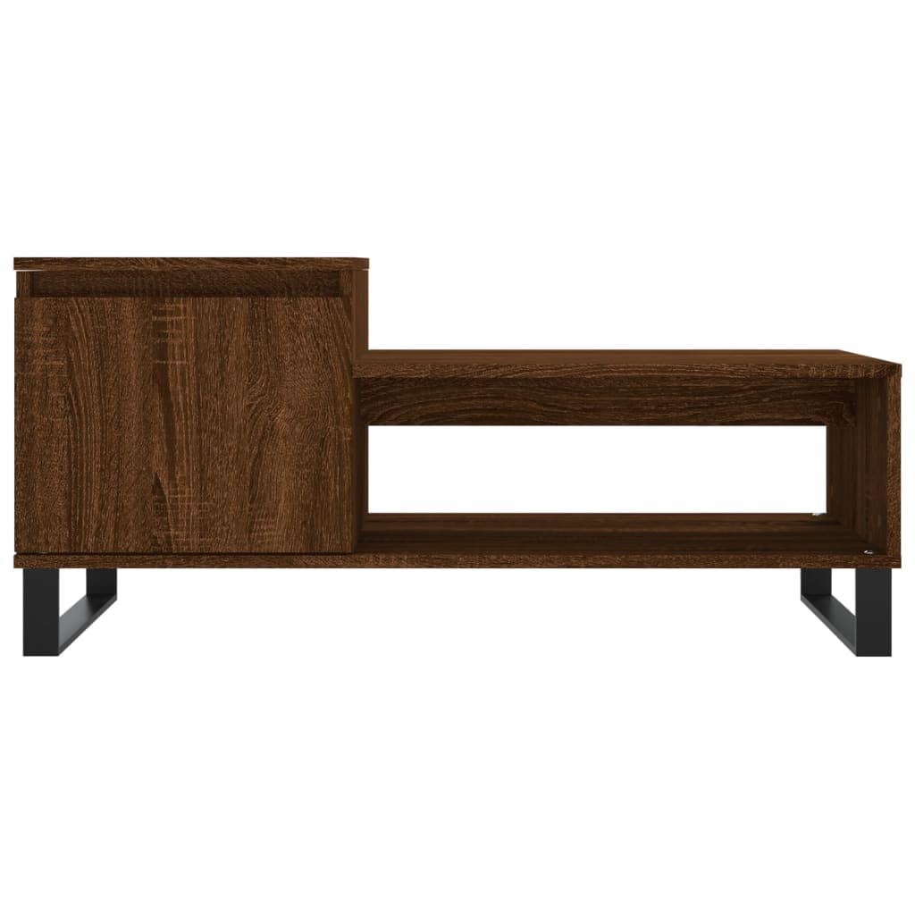 Table basse Chêne marron 100x50x45 cm Bois d'ingénierie - XIOS