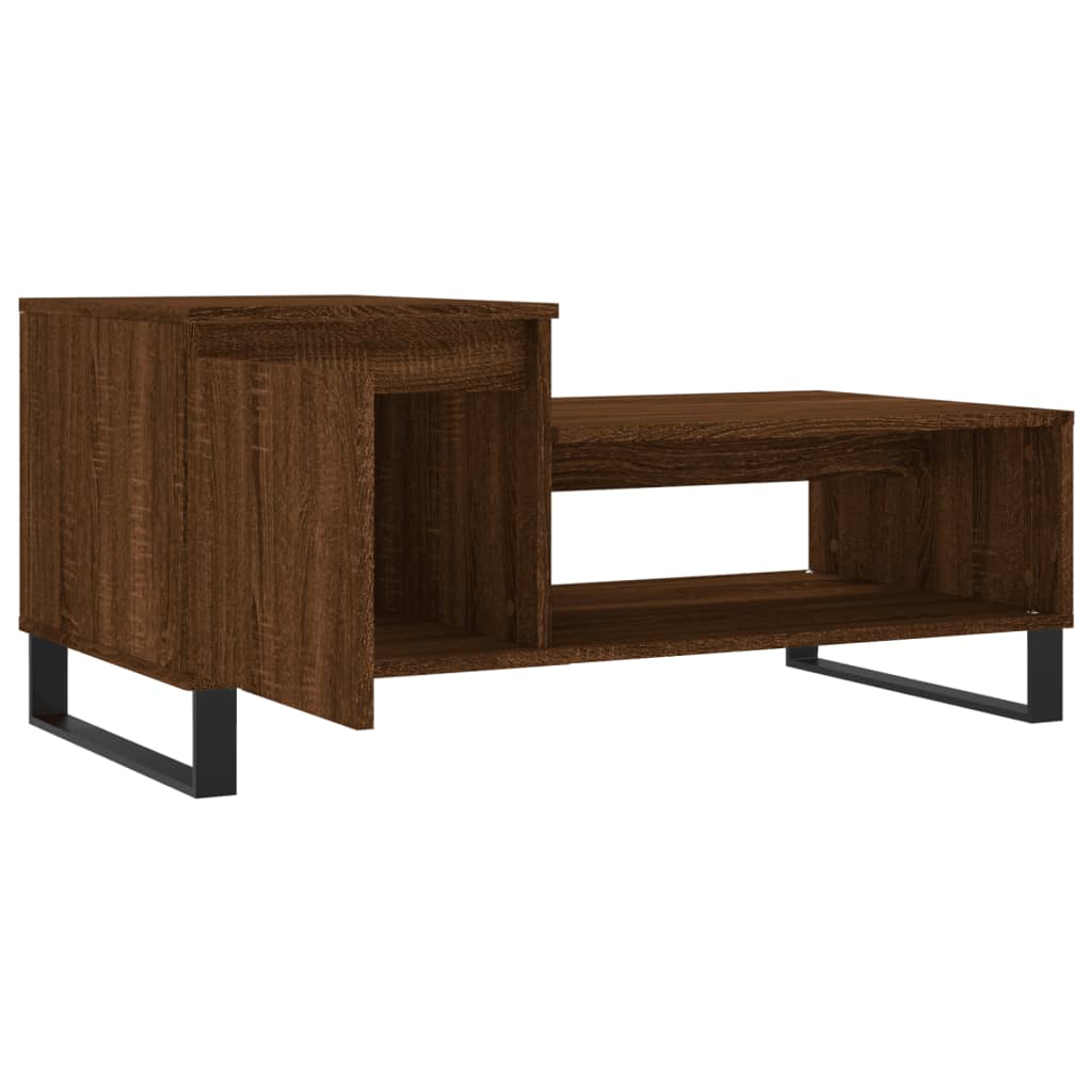 Table basse Chêne marron 100x50x45 cm Bois d'ingénierie - XIOS