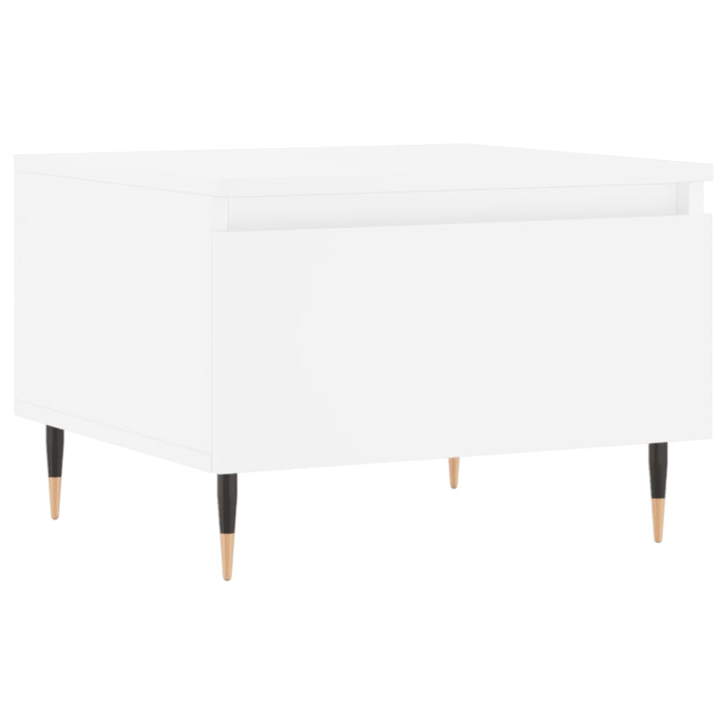 Table basse blanc 50x46x35 cm bois d'ingénierie - XIOS