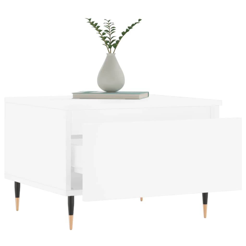 Tables basses 2 pcs blanc 50x46x35 cm bois d'ingénierie - XIOS