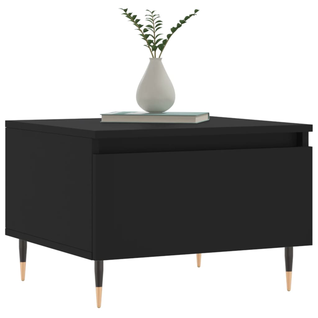 Tables basses 2 pcs noir 50x46x35 cm bois d'ingénierie - XIOS
