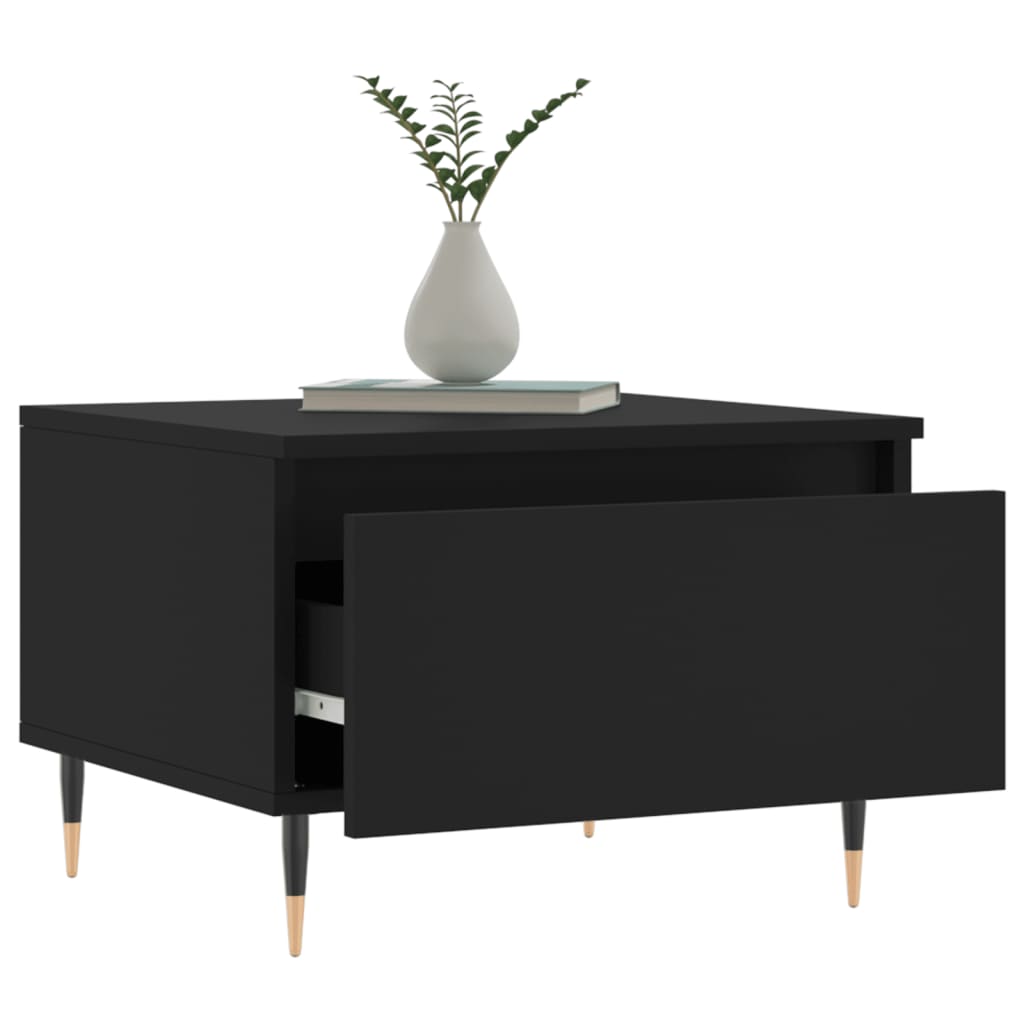 Tables basses 2 pcs noir 50x46x35 cm bois d'ingénierie - XIOS