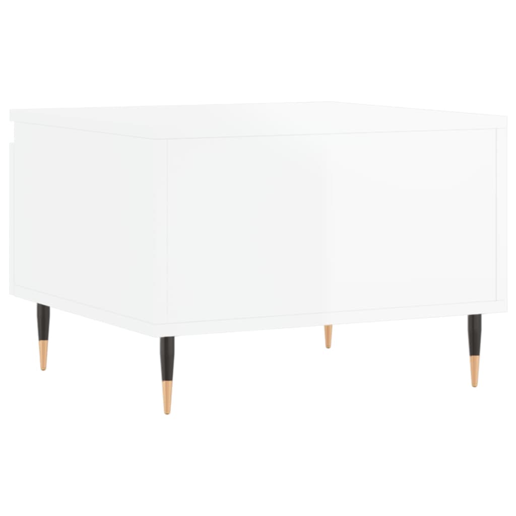 Tables basses 2 pcs blanc brillant 50x46x35cm bois d'ingénierie - XIOS