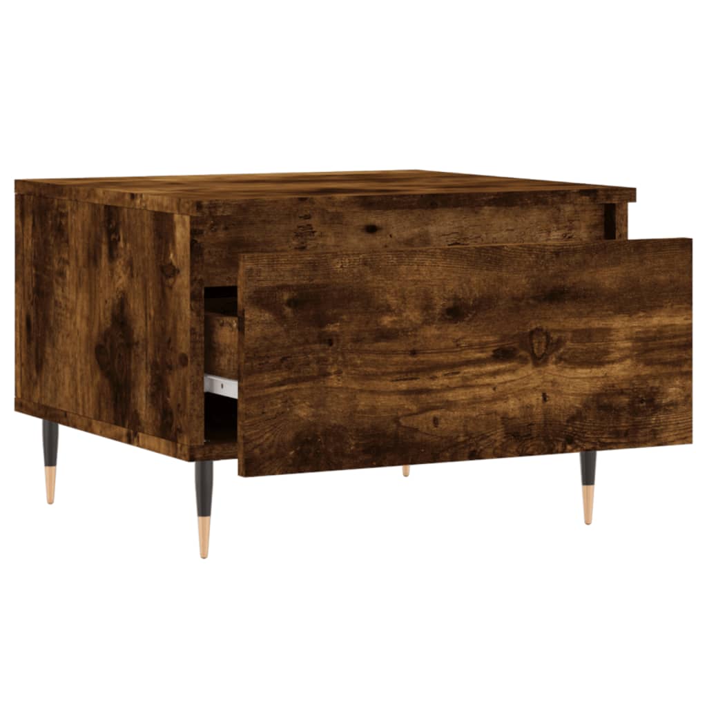 Tables basses 2 pcs chêne fumé 50x46x35 cm bois d'ingénierie - XIOS