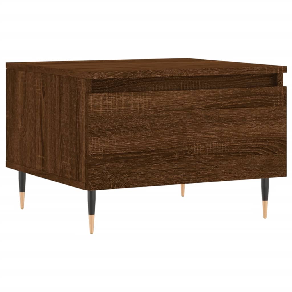 Table basse chêne marron 50x46x35 cm bois d'ingénierie - XIOS