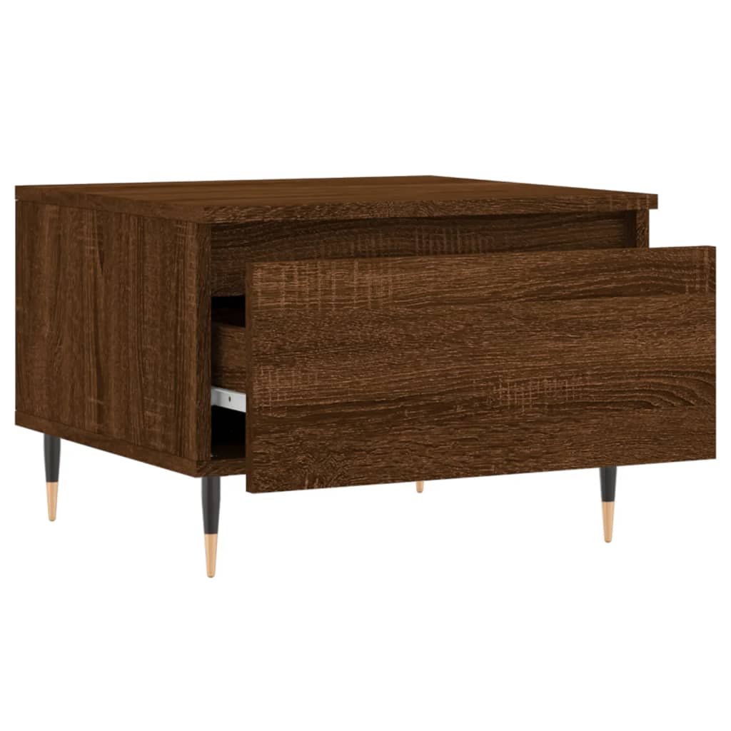 Table basse chêne marron 50x46x35 cm bois d'ingénierie - XIOS