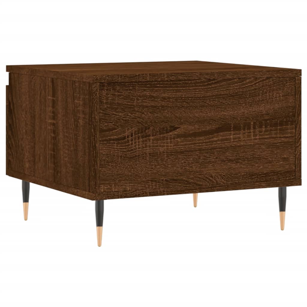 Table basse chêne marron 50x46x35 cm bois d'ingénierie - XIOS