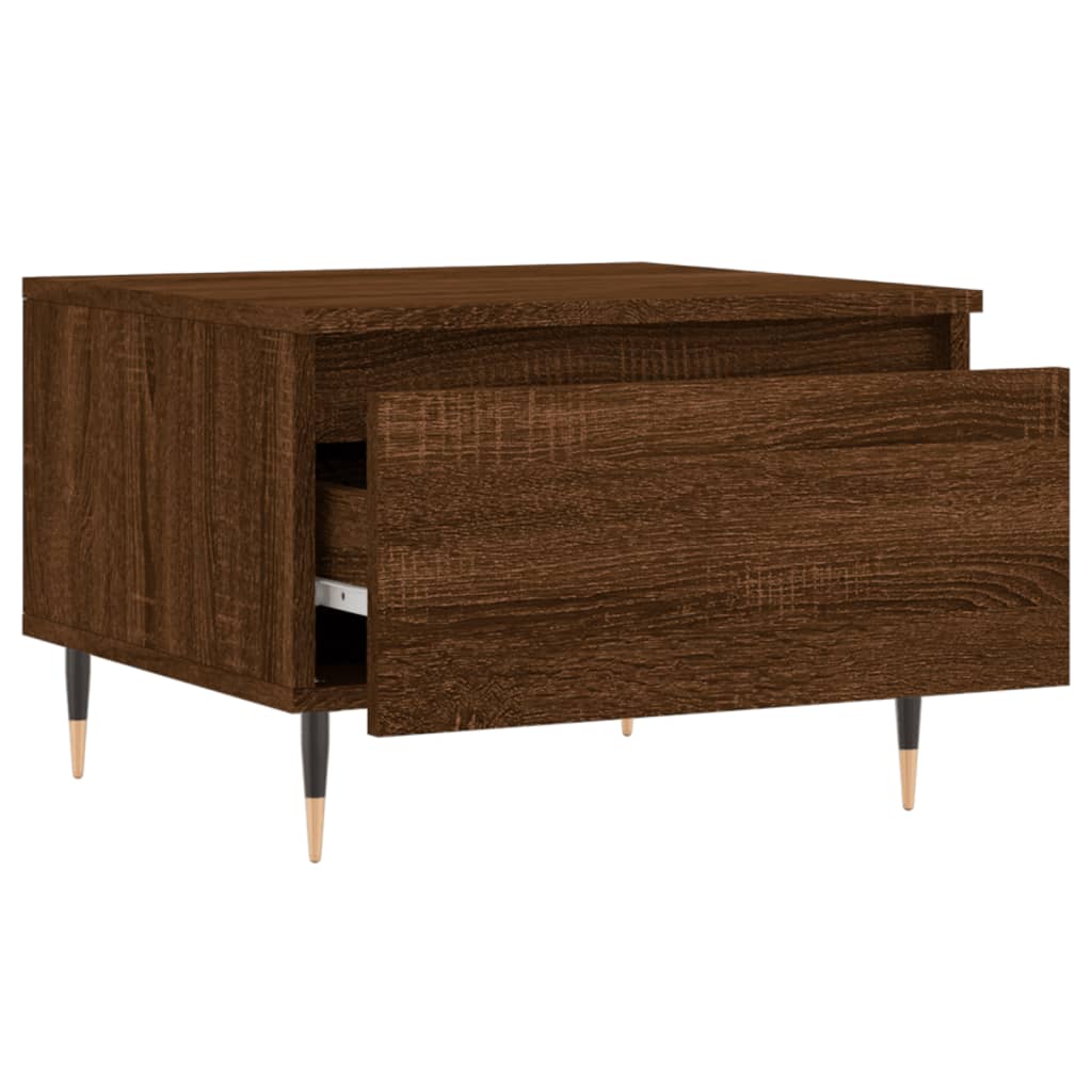 Tables basses 2 pcs chêne marron 50x46x35 cm bois d'ingénierie - XIOS