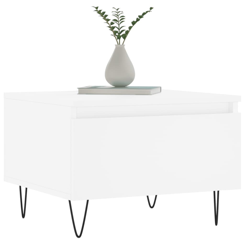 Tables basses 2 pcs blanc 50x46x35 cm bois d'ingénierie - XIOS