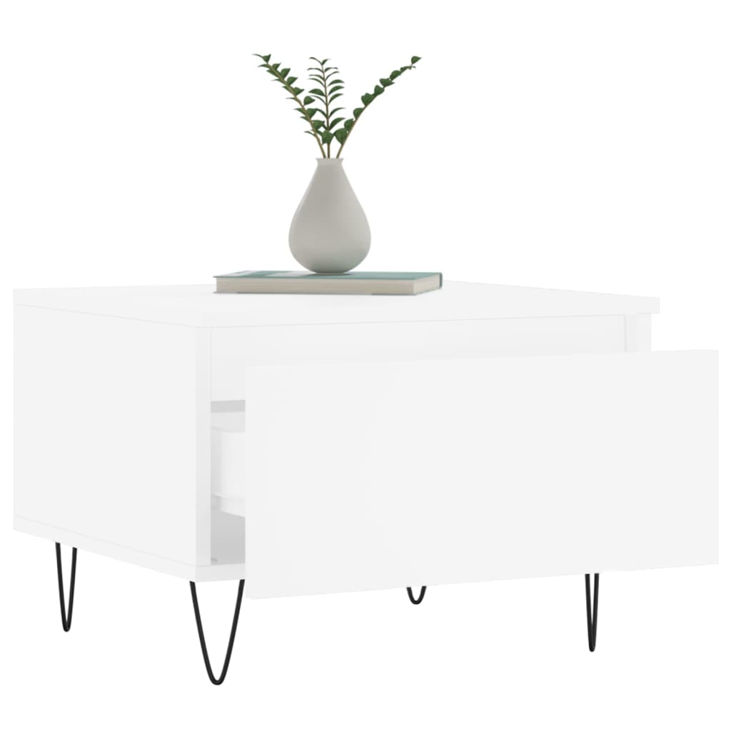 Tables basses 2 pcs blanc 50x46x35 cm bois d'ingénierie - XIOS