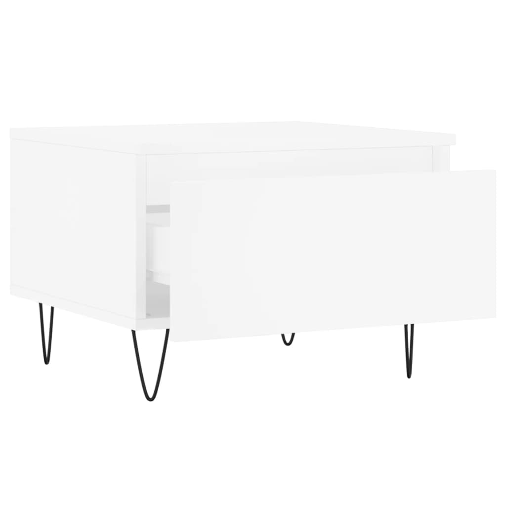 Tables basses 2 pcs blanc 50x46x35 cm bois d'ingénierie - XIOS