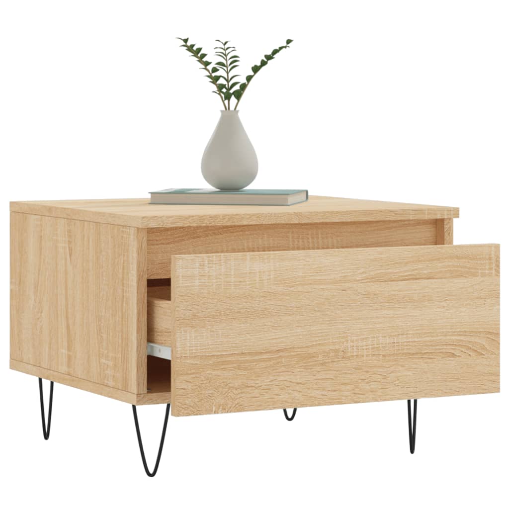 Tables basses 2 pcs chêne sonoma 50x46x35 cm bois d'ingénierie - XIOS